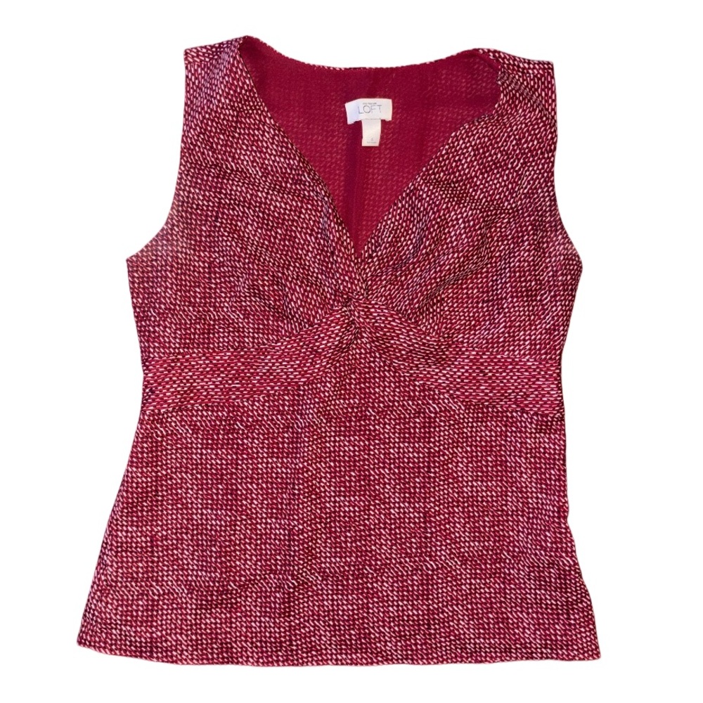 Ann Taylor Loft Twist Knot V-Neck Blouse - Picture 1 of 9